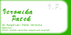 veronika patek business card